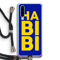Habibi Blue: Huawei P30 Transparant Hoesje met koord