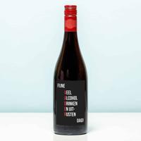 Wijnfles Fijne Vaderdag - Rood (Merlot)