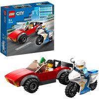 LEGO City - Achtervolging auto op politiemotor constructiespeelgoed 60392 - thumbnail