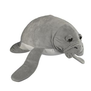 Knuffeldier Zeekoe - zachte pluche stof - premium kwaliteit knuffels - grijs - 68 cm