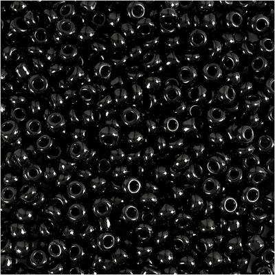 Creativ Company Rocailles, d 3 mm, afm 8/0, gatgrootte 0,6-1,0 mm, zwart, 500 gr/ 1 doos Creativ Company Rocailles, d 3 mm, afm 8/0, gatgrootte 0,6-1,0 mm, zwart, 500 gr/ 1 doos