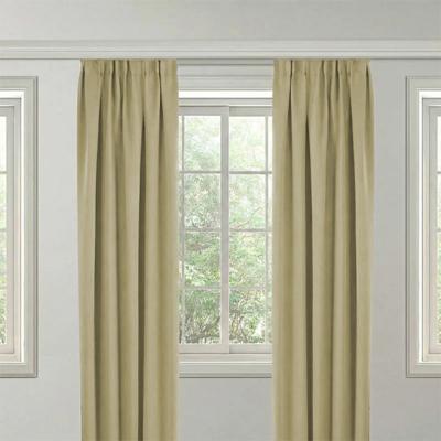 Gordijnen Verduisterend & Isolerend - Ringen - Beige 250x150 Cm - - Dekbed-Discounter.nl