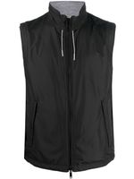 Zegna gilet réversible en cachemire - Noir