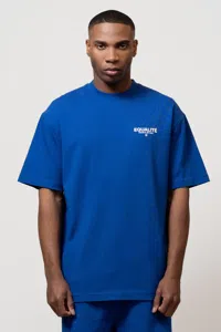 Equalité Societé Oversized T-Shirt Blauw - Maat XS - Kleur: Blauw | Soccerfanshop