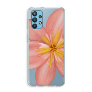 Pink Ellila Flower: Samsung Galaxy A32 4G Transparant Hoesje