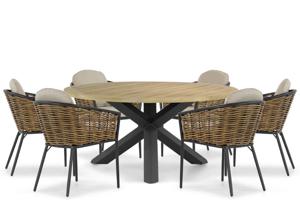 Lifestyle Nice/Rockville 160 cm dining tuinset 7-delig