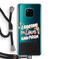 Pizza is the answer: Huawei Mate 20 Pro Transparant Hoesje met koord