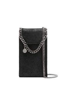 Stella McCartney sac à bandoulière Falabella à breloque logo - Noir