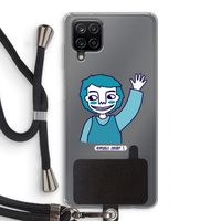 Zwaai: Samsung Galaxy A12 Transparant Hoesje met koord Zwaai: Samsung Galaxy A12 Transparant Hoesje met koord