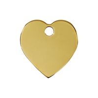 Heart koperen dierenpenning medium/gemiddeld 3,01 cm x 3,01 cm - RedDingo