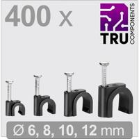 TRU COMPONENTS T24CA131 Spijkerclip TC-13448476 Bundel-Ø (bereik) 3 tot 12 mm Zwart 400 stuk(s) TRU COMPONENTS T24CA131 Spijkerclip TC-13448476 Bundel-Ø (bereik) 3 tot 12 mm Zwart 400 stuk(s)