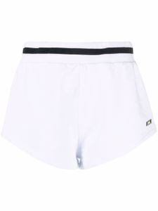 MSGM short de sport à logo imprimé - Blanc