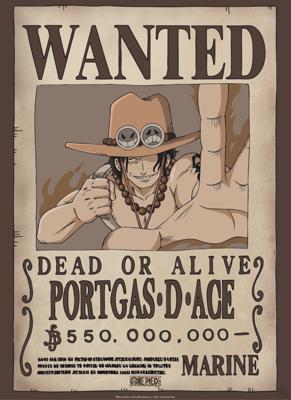 Poster One Piece Wanted Ace - 38x52cm
