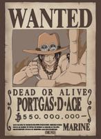 Poster One Piece Wanted Ace - 38x52cm