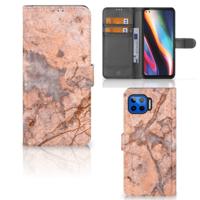 Motorola Moto G 5G Plus | Bookcase | Marmer Oranje