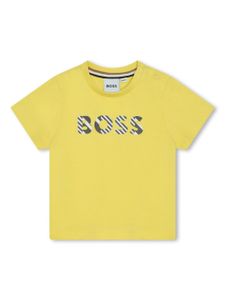 BOSS Kidswear t-shirt en coton à logo imprimé - Jaune