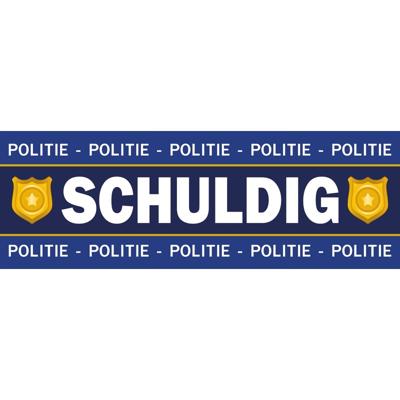 Politie stickers - Jij bent schuldig - als boef - verkleed feest stickers - 6 x 19 cm - accessoires Politie stickers - Jij bent schuldig - als boef - verkleed feest stickers - 6 x 19 cm - accessoires