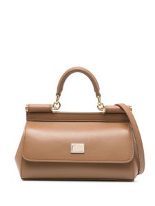 Dolce & Gabbana sac à main Sicily en cuir - Marron