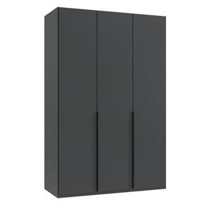 Kledingkast Milaan 3-deurs- grafiet - 208x135x58 cm - Leen Bakker