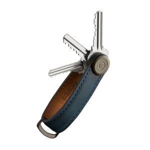 Orbitkey 2.0 Leather Key Holder Crazy Horse Marine Blue