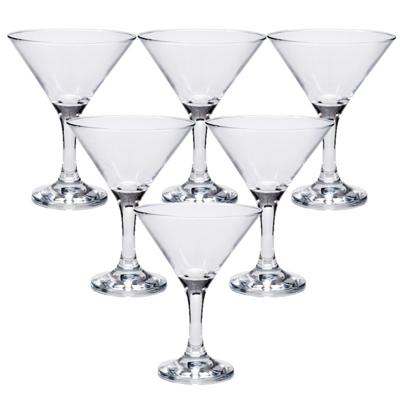 Cocktail/martini glazen - Set van 18x stuks - transparant - 190 ml