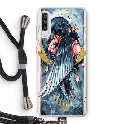 Golden Raven: Samsung Galaxy A70 Transparant Hoesje met koord