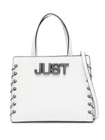 Just Cavalli sac cabas à plaque logo - Blanc - thumbnail