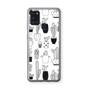 Cactusmotief: Samsung Galaxy A21s Transparant Hoesje