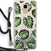 Geometrische jungle: Samsung Galaxy J6 (2018) Transparant Hoesje met koord