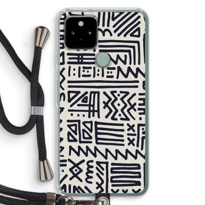 Marrakech print: Pixel 5 Transparant Hoesje met koord