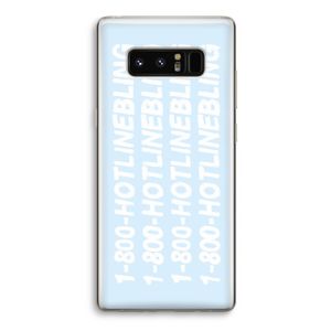 Hotline bling blue: Samsung Galaxy Note 8 Transparant Hoesje