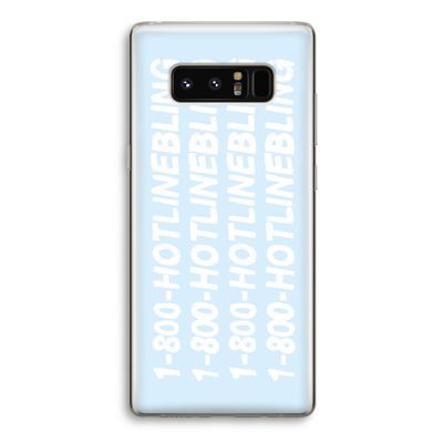 Hotline bling blue: Samsung Galaxy Note 8 Transparant Hoesje