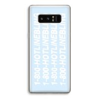 Hotline bling blue: Samsung Galaxy Note 8 Transparant Hoesje