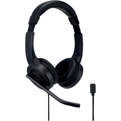 Kensington Over Ear headset Computer Kabel Zwart Noise Cancelling Headset