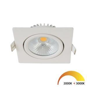 EcoDim LED inbouwspot 5W DimToWarm 85mm 36gr vierkant verstelbaar wit - LED4750