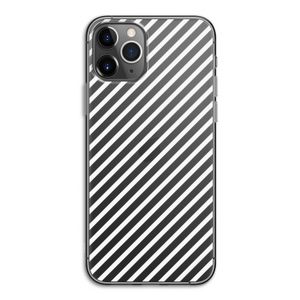 Strepen zwart-wit: iPhone 11 Pro Transparant Hoesje