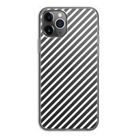Strepen zwart-wit: iPhone 11 Pro Transparant Hoesje