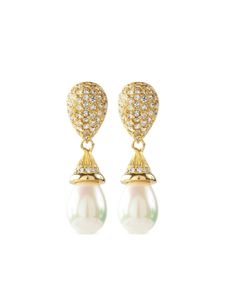 Christian Dior Pre-Owned boucles d'oreilles à perles artificielles (années 1980)