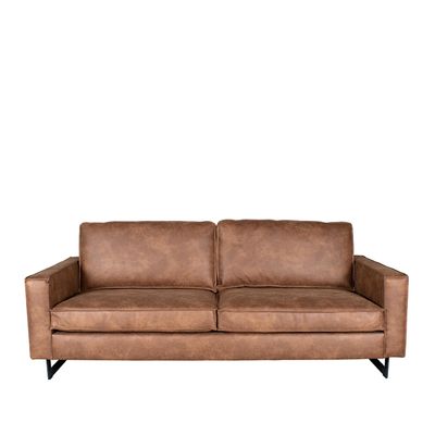 LABEL51 Bank Arezzo - Cognac - Microfiber - 3-Zits