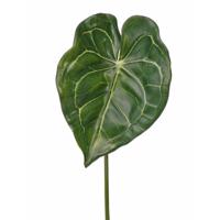 Kunstplant - Anthurium - bladgroen - takken - 67 cm - kunststof decoratie