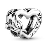 Pandora 798825C00 Bedel zilver Love You Mum Infinity Heart - thumbnail