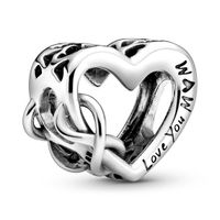 Pandora 798825C00 Bedel zilver Love You Mum Infinity Heart