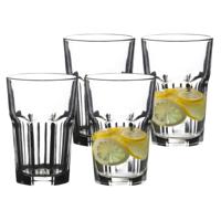 Urban Living Waterglazen/drinkglazen Vegas tumbler - 4x - transparant - 500 ml
