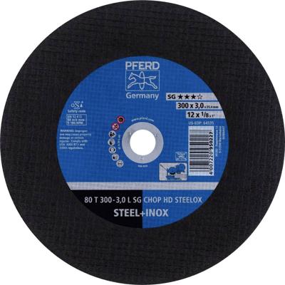 PFERD TOOLS 80 T 300-3,0 L SG CHOP HD STEELOX/25,4 66323082 Doorslijpschijf recht 300 mm 20 stuk(s) RVS, Getemperd staal, Staal