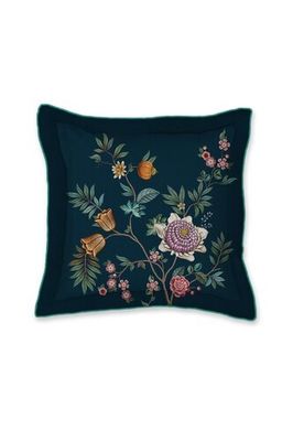 Pip Studio Pip Studio Il Paradiso Vierkant Sierkussen Donkerblauw 45x45 cm
