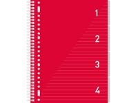 Kangaro 4 in 1 schrijfblok a4, gelinieerd rood