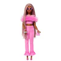 Barbie Deluxe Style pop met bont en vlechten