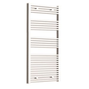 Elektrische Design Radiator Sanicare Plug & Play 172x45 cm Wit 920 Watt Met Zwarte Thermostaat Links Sanicare