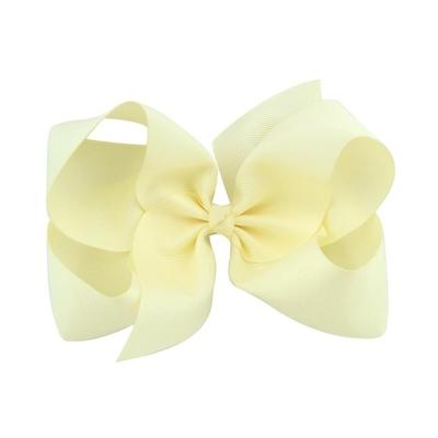 5 stuks 6 inch kleurrijke Kids meisjes grote effen lint haar boog clips (21)