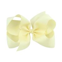 5 stuks 6 inch kleurrijke Kids meisjes grote effen lint haar boog clips (21)